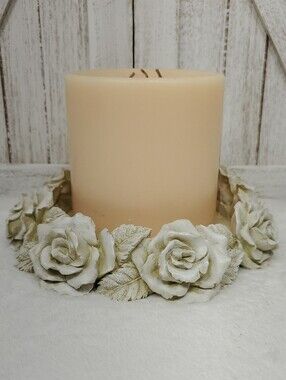 Rose Flower Decorative Candle Holder Flower Candle Holder Dish